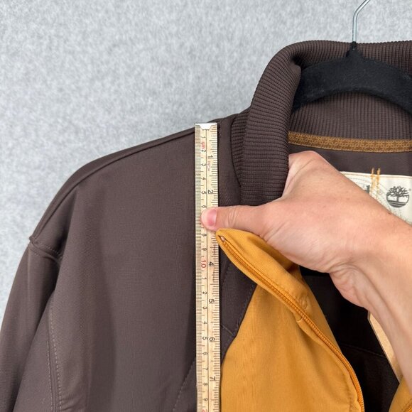 Timberland Mens VTG Y2K Full Zip Track Jacket Size M Brown Relaxed Fit Skate NEW - Picture 11 of 13